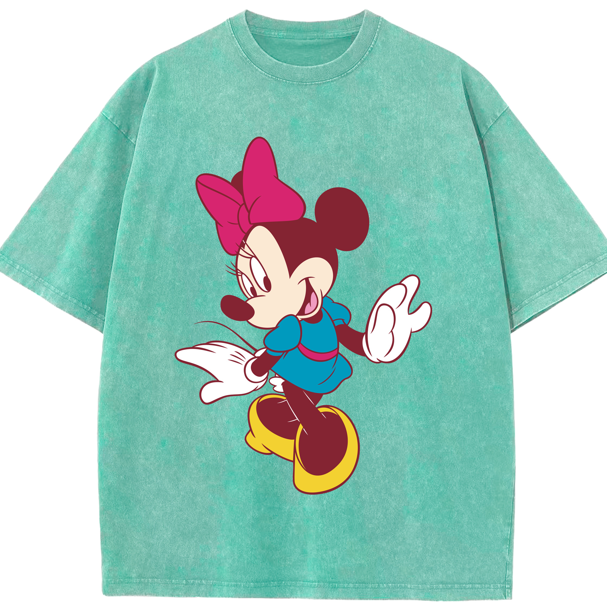 （画像用） ミッキーマウス Mickey Mouse 綿100% ヴィンテージ風 半袖Tシャツ（フロントプリント）